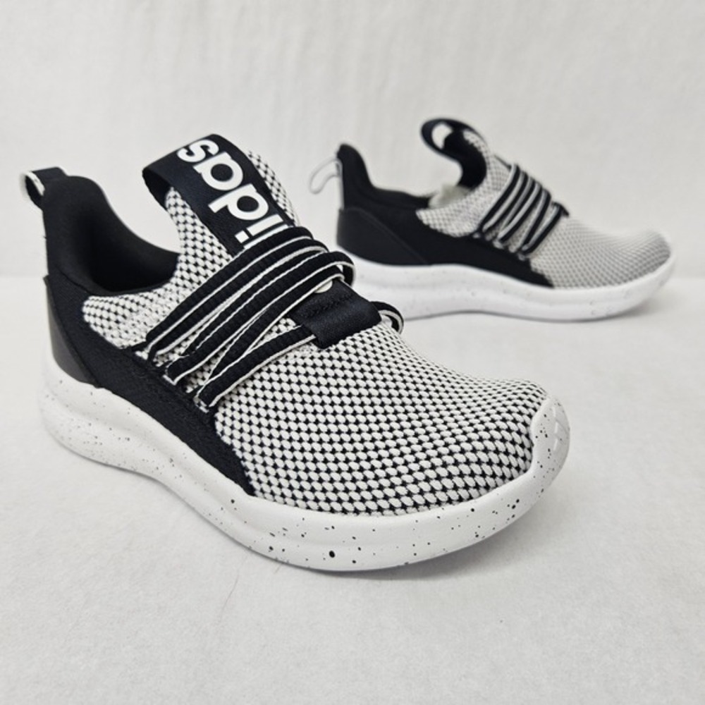 Adidas Lite Racer Adapt 7.0 K Athletic Shoes IE6384 Black White Kids Size 11K
